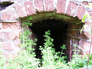 Entrance to firewood crawlway.